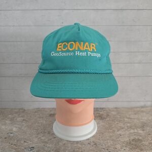Vintage Yupoong Econar GeoSource Heat Pumps Adjustable Strapback Hat